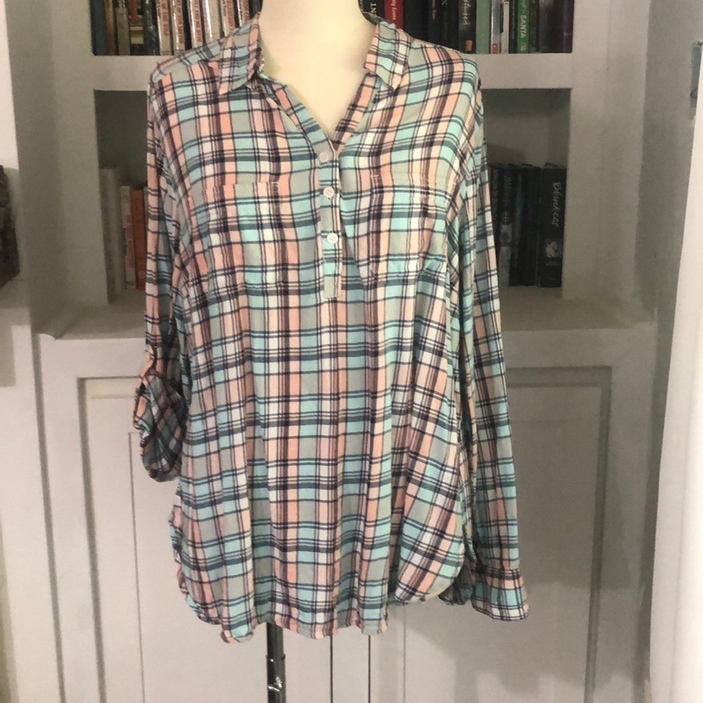 BLUE Mountain Plaid Size Large